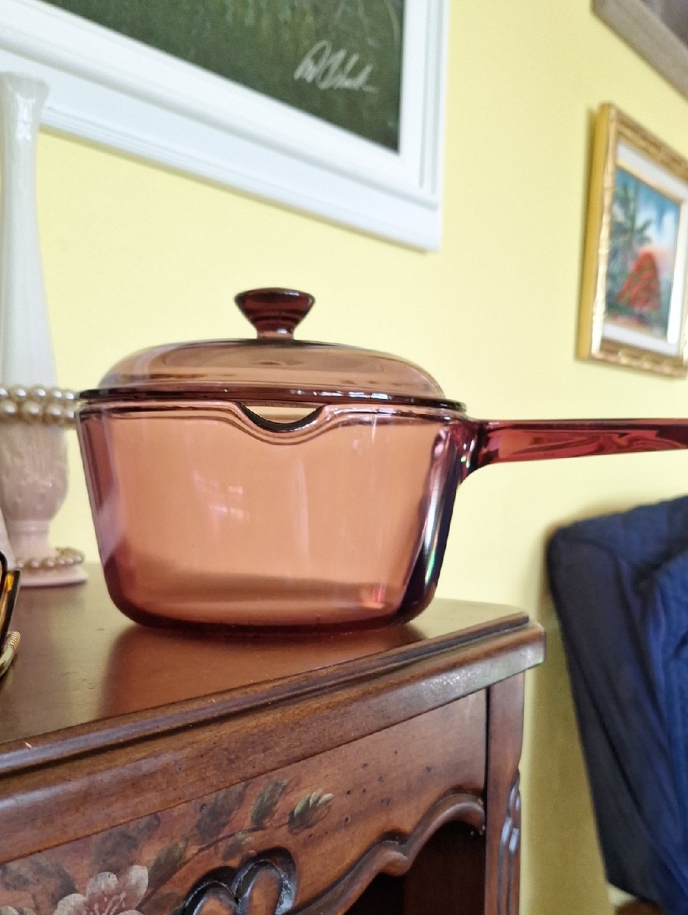 Purple Vision Glass Saucepan with Lid - Elegant Transparent Cookware